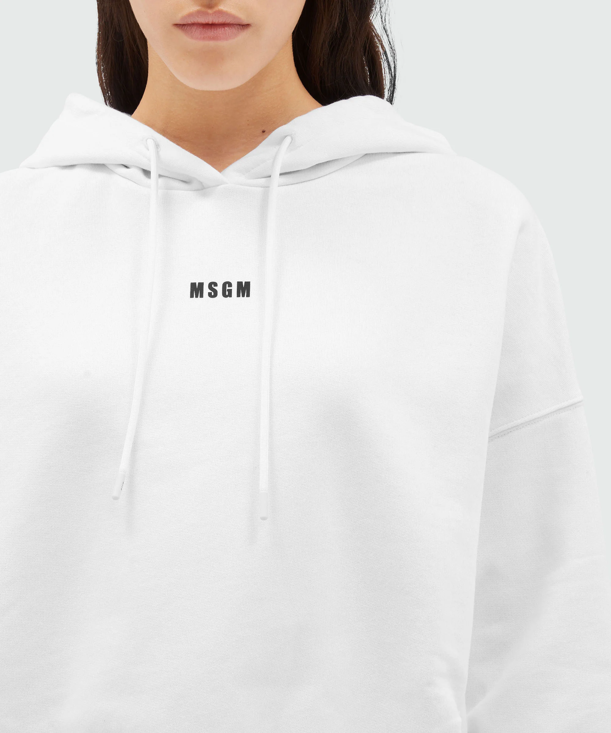 Cotton sweatshirt with hood and micro logo - Image 5