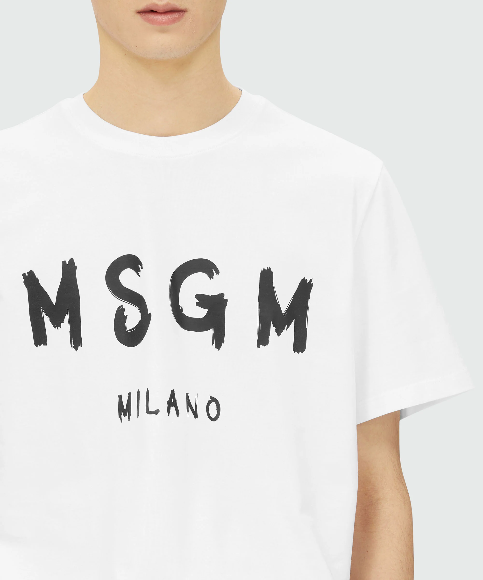 Cotton T-shirt with brushed logo - Image 5