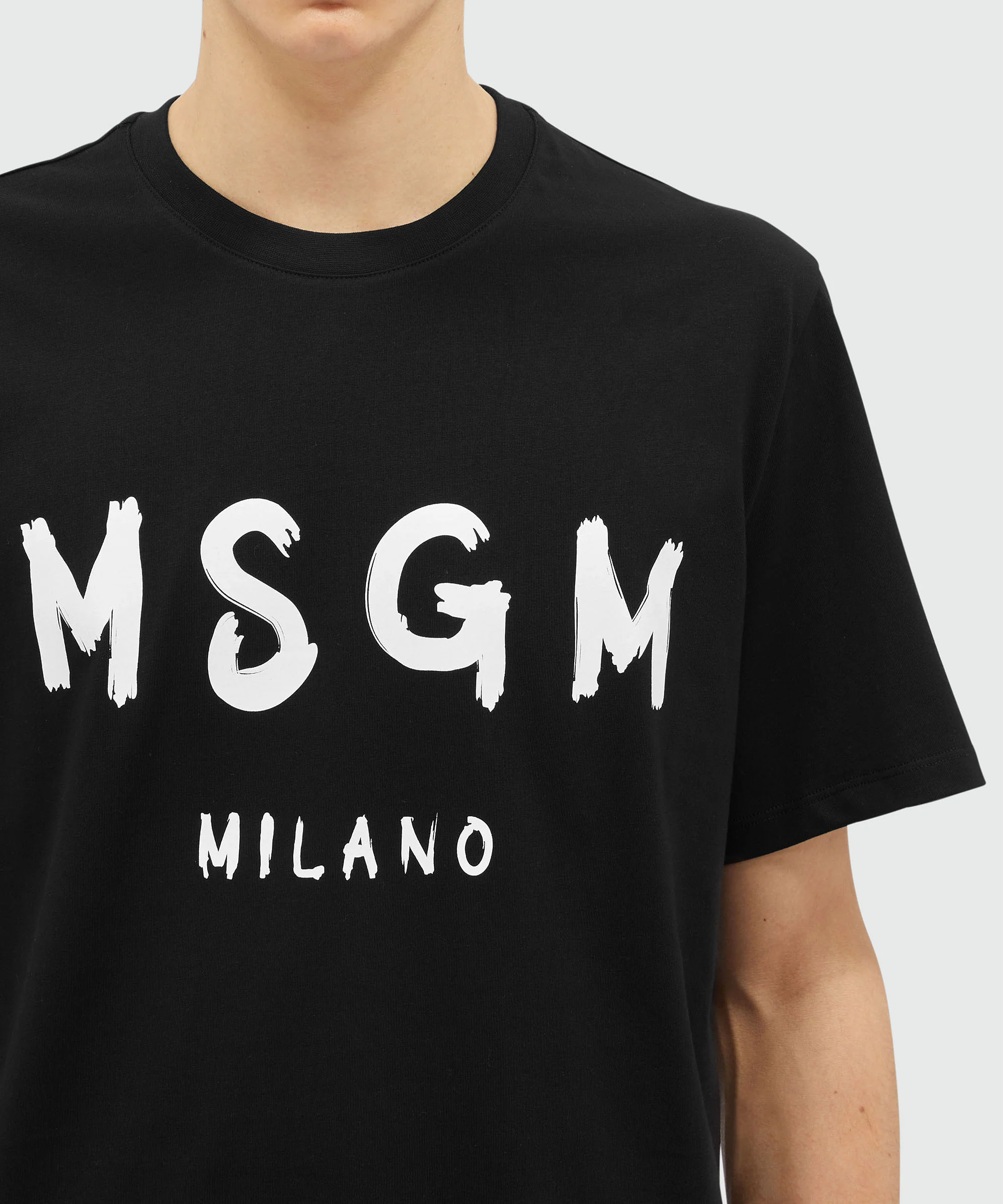 Cotton T-shirt with brushed logo - Image 5