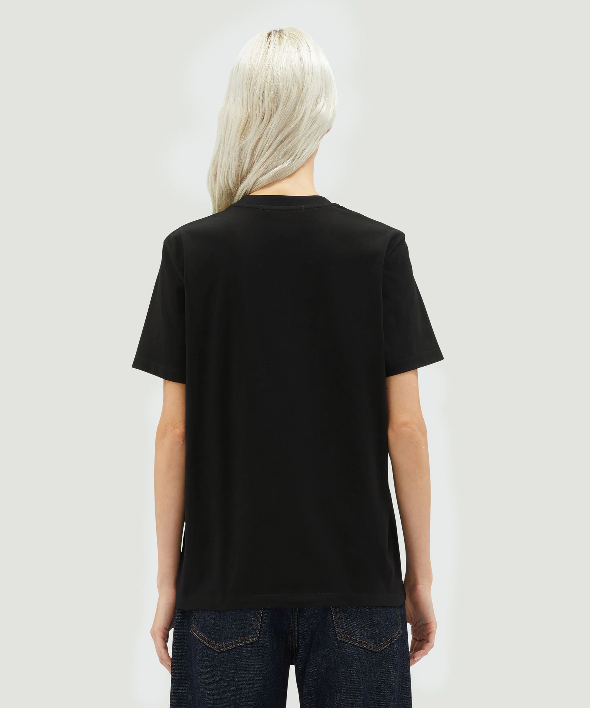 Crew neck T-shirt with MSGM box logo - Image 3