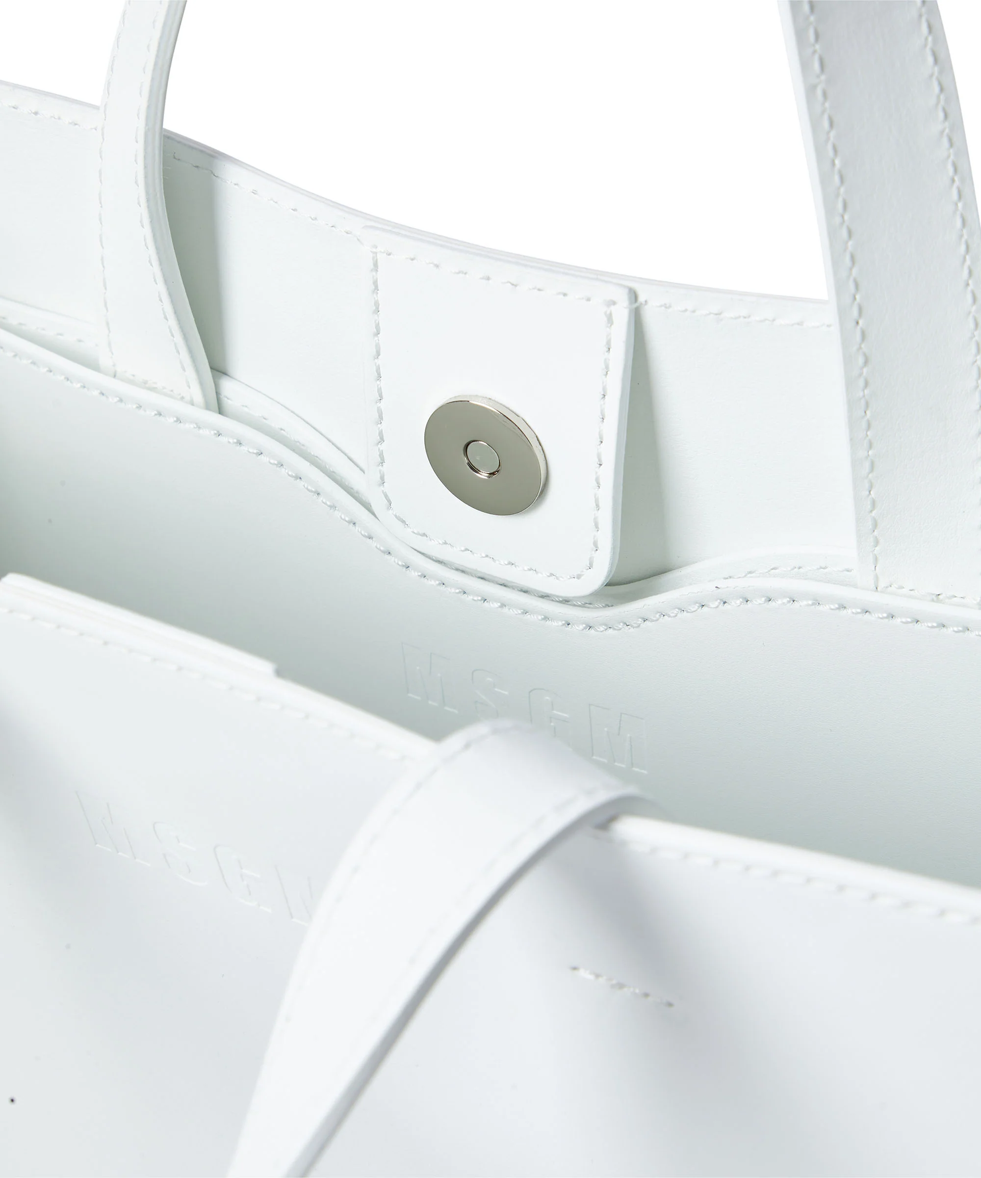 Faux leather tote bag with embossed micro logo - Image 4