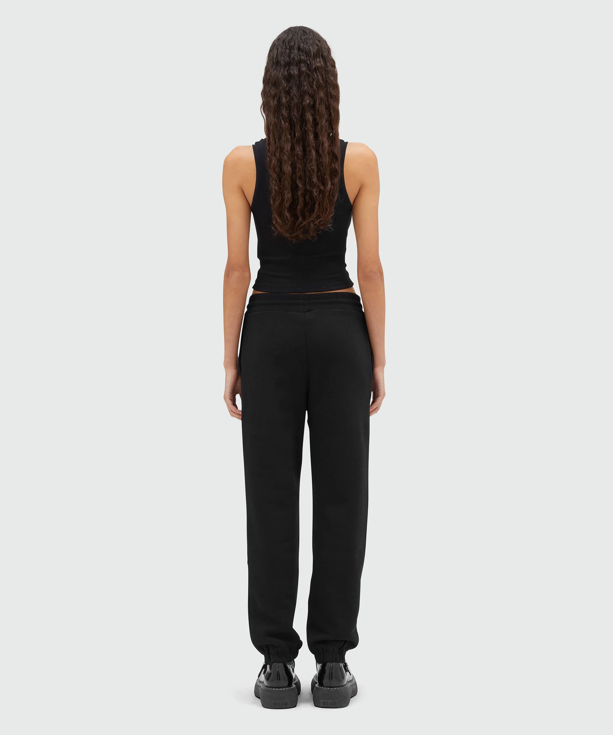 Track pants with high waist and drawstring - Image 3